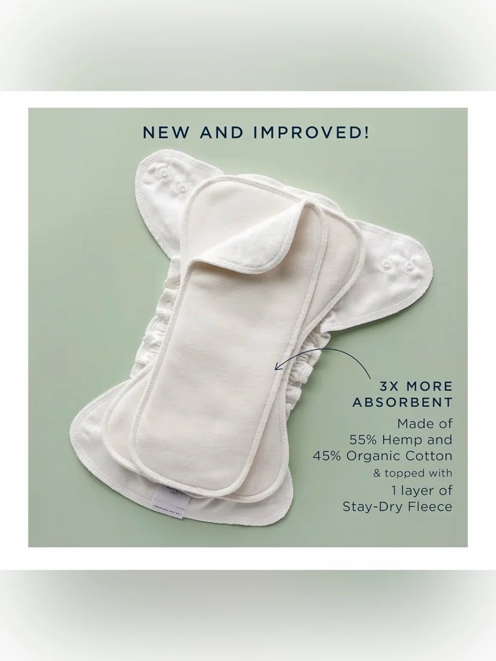 Esembly Overnighters Cloth Diaper Inserts-4 Pack (NEW)